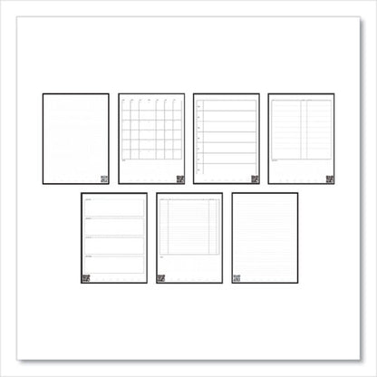 Fusion Smart Notebook, Seven Assorted Page Formats, Teal Cover, (21) 11" X 8.5" Sheets