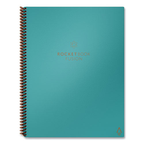 Fusion Smart Notebook, Seven Assorted Page Formats, Teal Cover, (21) 11" X 8.5" Sheets