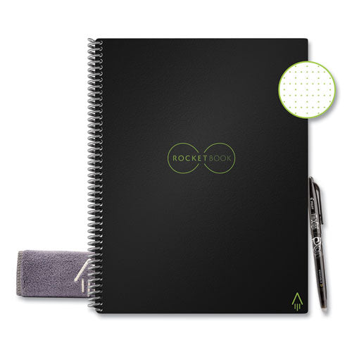 Core Smart Notebook, Dotted Rule (4 Sq/in), Black Cover, (16) 11 X 8.5 Sheets