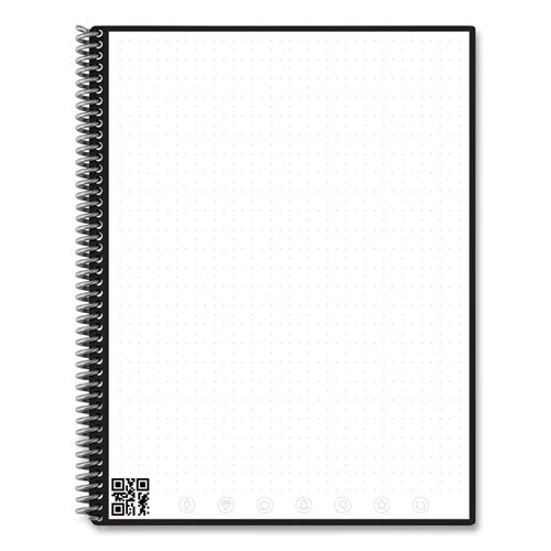 Core Smart Notebook, Dotted Rule (4 Sq/in), Black Cover, (16) 11 X 8.5 Sheets