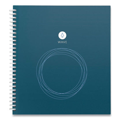 Wave Smart Reusable Notebook, Dotted Rule (4 Sq/in), Blue Cover, (40) 9.5 X 8.5 Sheets