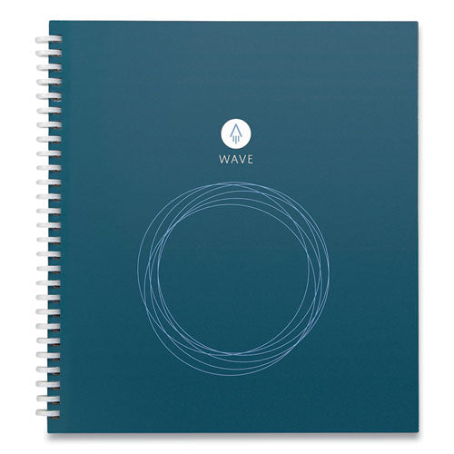 Wave Smart Reusable Notebook, Dotted Rule (4 Sq/in), Blue Cover, (40) 9.5 X 8.5 Sheets