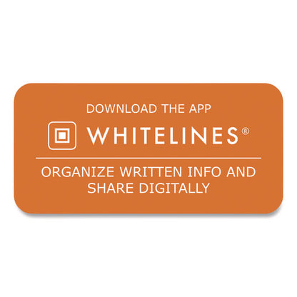 Whitelines Notebook, Quadrille Rule (5 Sq/in), Gray/orange Cover, (70) 11 X 8.5 Sheets
