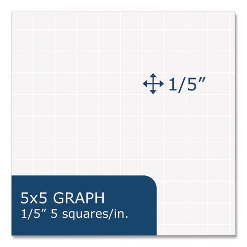 Whitelines Notebook, Quadrille Rule (5 Sq/in), Gray/orange Cover, (70) 11 X 8.5 Sheets