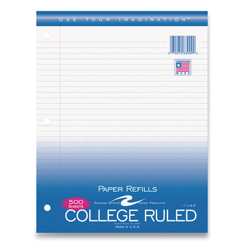 Notebook Filler Paper, 8.5 X 11, College Rule, 500/pack