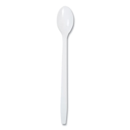 Polypropylene Cutlery, Soda Spoon, Plastic, 7.87", White, 1,000/carton