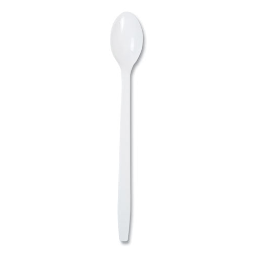 Polypropylene Cutlery, Soda Spoon, Plastic, 7.87", White, 1,000/carton