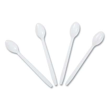 Polypropylene Cutlery, Soda Spoon, Plastic, 7.87", White, 1,000/carton