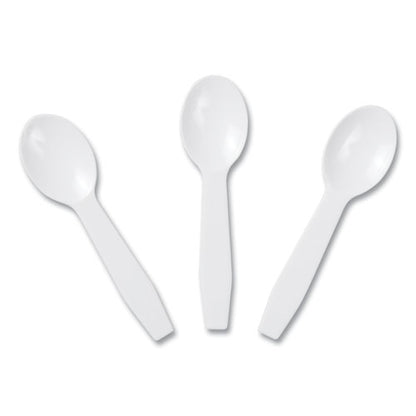Polystyrene Taster Spoons, Plastic, 3", White, 3,000/carton