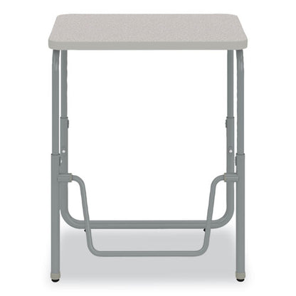 Alphabetter 2.0 Height-adjustable Student Desk With Pendulum Bar, 27.75 X 19.75 X 22 To 30, Pebble Gray