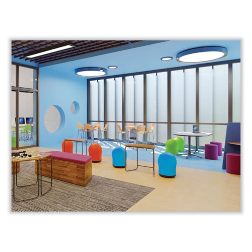 Zenergy Swivel Ball Chair, Backless, Supports Up To 250 Lb, Baby Blue Vinyl