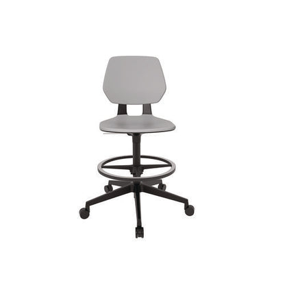 Commute Extended Height Task Chair, Supports Up To 275 Lb, 18.25" To 22.25" Seat Height, Gray/black