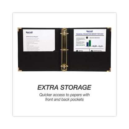 Classic Collection Ring Binder, 3 Rings, 2" Capacity, 11 X 8.5, Black