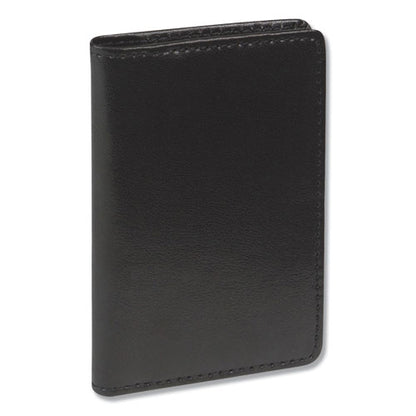 Regal Leather Business Card Wallet, Holds 25 2 X 3.5 Cards, 4.25 X 2.25, Black