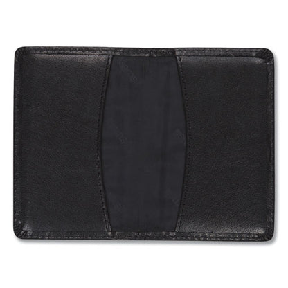 Regal Leather Business Card Wallet, Holds 25 2 X 3.5 Cards, 4.25 X 2.25, Black