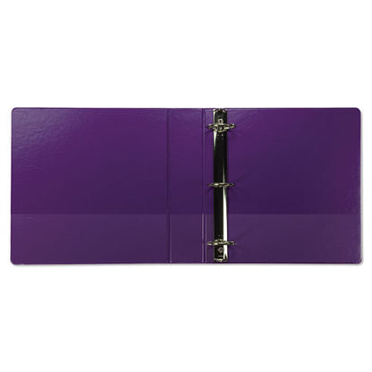 Earth's Choice Plant-based Economy Round Ring View Binders, 3 Rings, 1.5" Capacity, 11 X 8.5, Purple, 2/pack