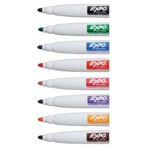 Magnetic Dry Erase Marker, Fine Bullet Tip, Assorted Colors, 8/pack