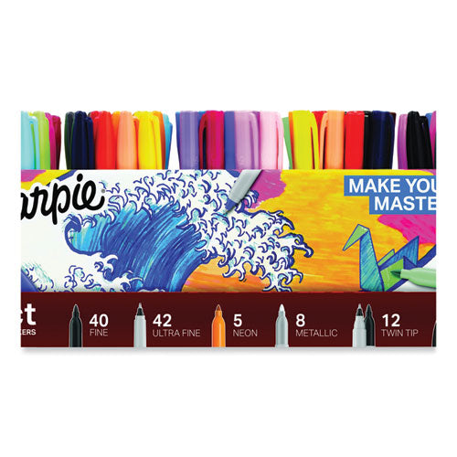 Permanent Markets Ultimate Collection Value Pack, Assorted Tip Sizes/types, Assorted Colors, 115/set