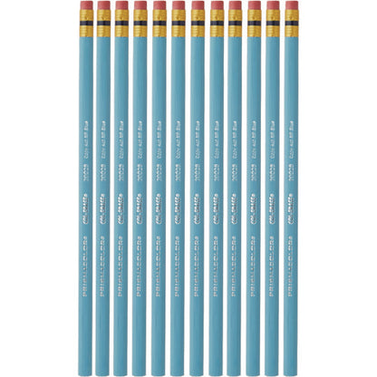 Col-erase Pencil With Eraser, 0.7 Mm, 2b, Non-photo Blue Lead, Non-photo Blue Barrel, Dozen