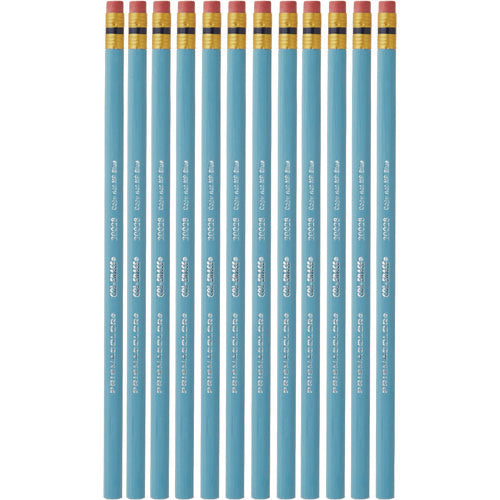 Col-erase Pencil With Eraser, 0.7 Mm, 2b, Non-photo Blue Lead, Non-photo Blue Barrel, Dozen