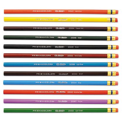 Col-erase Pencil With Eraser, 0.7 Mm, 2b, Assorted Lead And Barrel Colors, Dozen