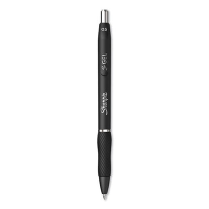 S-gel High-performance Gel Pen, Retractable, Fine 0.5 Mm, Black Ink, Black Barrel, Dozen