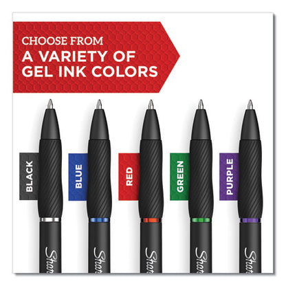 S-gel High-performance Gel Pen, Retractable, Medium 0.7 Mm, Black Ink, Black Barrel, 36/pack
