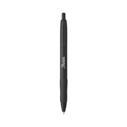 S-gel Premium Metal Barrel Gel Pen, Retractable, Medium 0.7 Mm, Black Ink, Black Barrel, Dozen