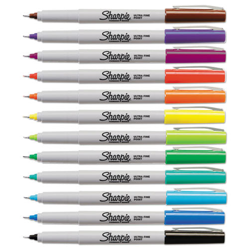Ultra Fine Tip Permanent Marker, Ultra-fine Needle Tip, Assorted Colors, Dozen