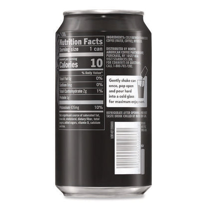 Nitro Cold Brew Coffee, Black Unsweetened, 9.6 Oz Can, 12/carton