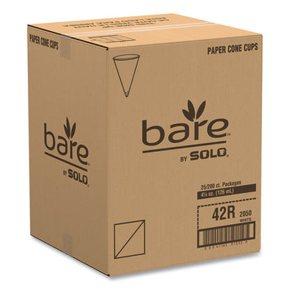 Cone Water Cups, 4.25 Oz, Paper, White, 200/bag, 25 Bags/carton