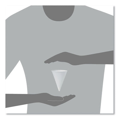 Cone Water Cups, 4.25 Oz, Paper, White, 200/bag, 25 Bags/carton