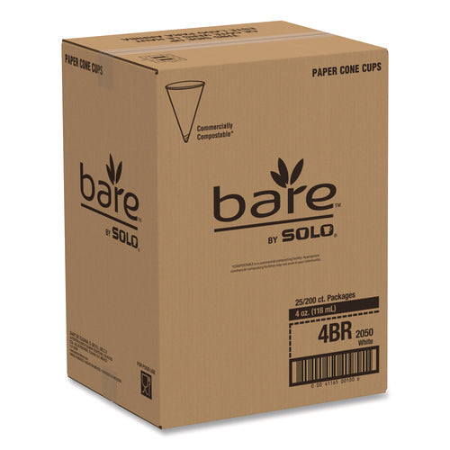Cone Water Cups, 4 Oz, Paper, White, 200/bag, 25 Bags/carton