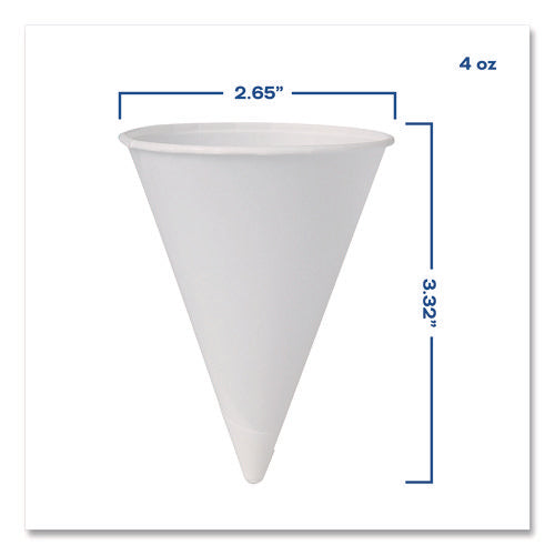 Cone Water Cups, 4 Oz, Paper, White, 200/bag, 25 Bags/carton