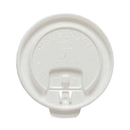 Lift Back And Lock Tab Cup Lids For Foam Cups, Fits 10 Oz Solo Trophy Hot/cold Drink Cups, Plastic, White, 2,000/carton