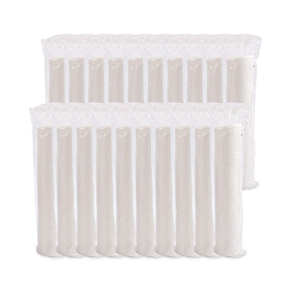 Lift Back And Lock Tab Cup Lids For Foam Cups, Fits 10 Oz Solo Trophy Hot/cold Drink Cups, Plastic, White, 2,000/carton