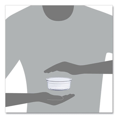 Bare Eco-forward Rpet Deli Containers, Proplanet Seal, 8 Oz, 4.6" Diameter X 1.8" H, Clear, Plastic, 500/carton