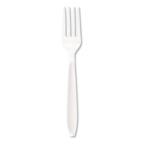Impress Heavyweight Full-length Polystyrene Cutlery, Fork, Plastic, White, 1,000/carton