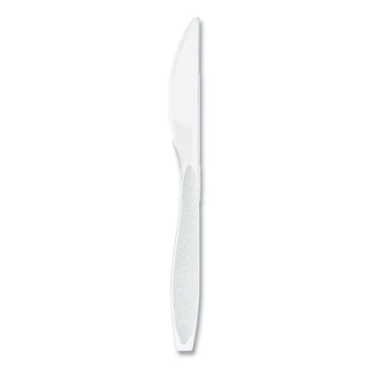 Impress Heavyweight Full-length Polystyrene Cutlery, Knife, Plastic, White, 100/box, 10 Boxes/carton