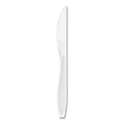 Impress Heavyweight Full-length Polystyrene Cutlery, Knife, Plastic, White, 100/box
