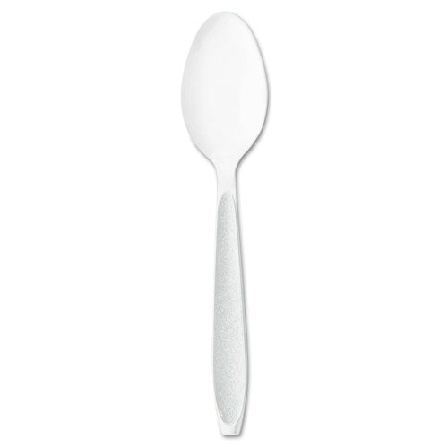 Impress Heavyweight Full-length Polystyrene Cutlery, Spoon, Plastic, White, 1,000/carton