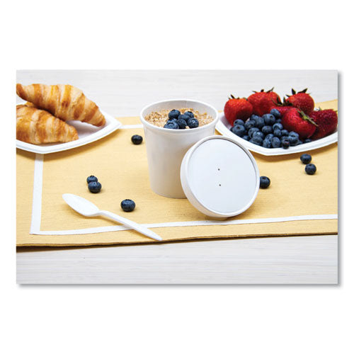 Flexstyle Double Poly Food Combo Packs, 16 Oz, Symphony, Paper, 25 Combos/sleeve, 10 Sleeves/carton