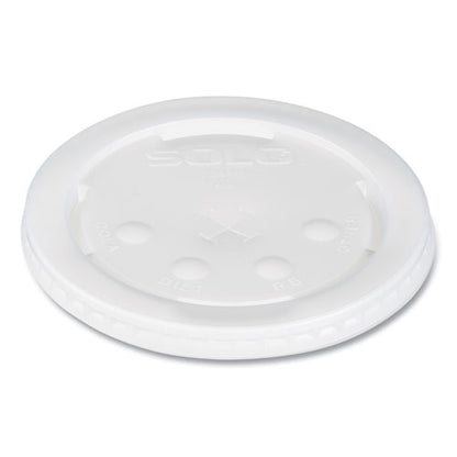 Polystyrene Plastic Flat Straw-slot Cold Cup Lids, Fits 28 Oz Cold Cups, Translucent, 960/carton