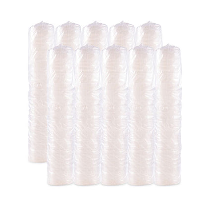 Polystyrene Plastic Flat Straw-slot Cold Cup Lids, Fits 28 Oz Cold Cups, Translucent, 960/carton