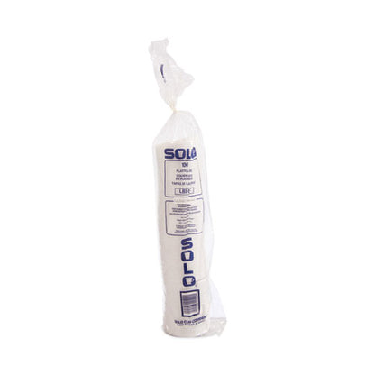 Lift Back And Lock Tab Lids For Paper Cups, Fits 10 Oz Hot Cups, Plastic, White, 100/sleeve, 10 Sleeves/carton