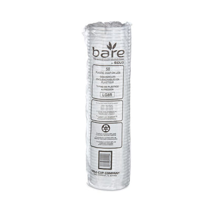 Bare Eco-forward Rpet Deli Container Lids, Recessed Lid, Fits 8 Oz Containers, Clear, Plastic, 50/pack, 10 Packs/carton