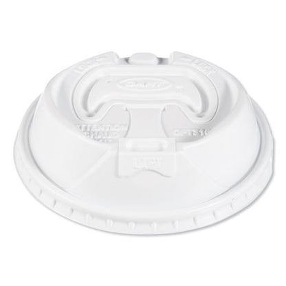 Optima Reclosable Lids For Hot Paper Cups, Fits 10 Oz To 24 Oz Hot Cups, Plastic, White, 1,000/carton