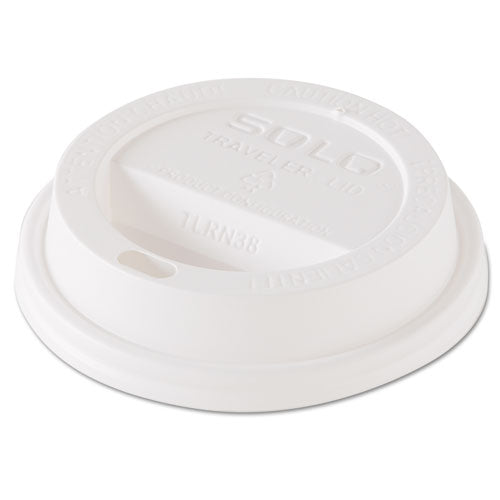 Traveler Dome Hot Cup Lid, Fits 8 Oz Hot Cups, Plastic, White, 100/pack, 10 Packs/carton