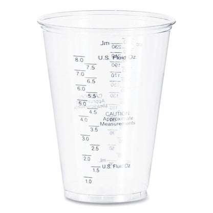 Pet Graduated Medical And Dental Cups, 10 Oz, Plastic, Clear, 50/bag, 20 Bags/carton