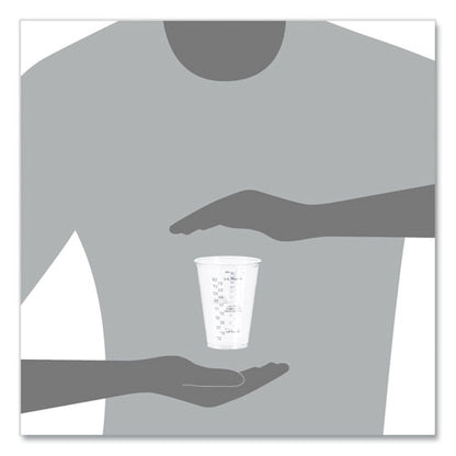 Pet Graduated Medical And Dental Cups, 10 Oz, Plastic, Clear, 50/bag, 20 Bags/carton